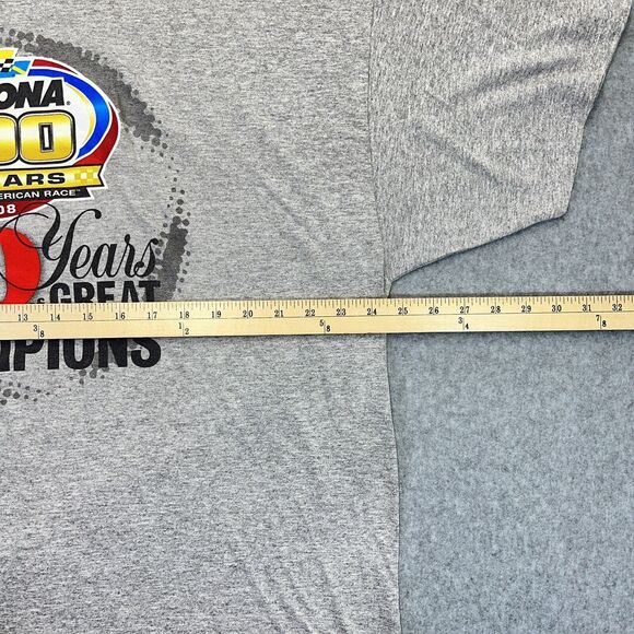 Daytona 500 NASCAR T-Shirt Mens 2XL XXL Grey 50 Year Anniversary 2008 Y2K VTG - Picture 8 of 9